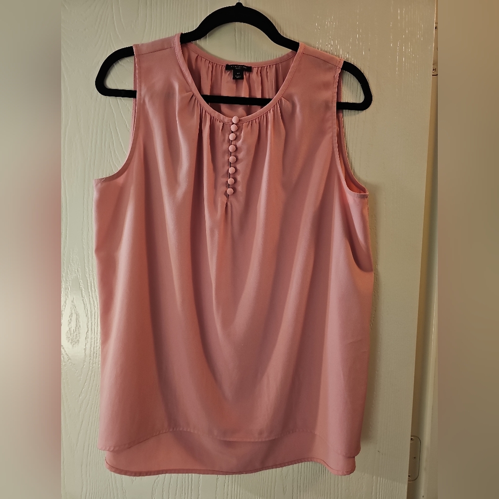 Ann Taylor Blush Pink Sleeveless Blouse